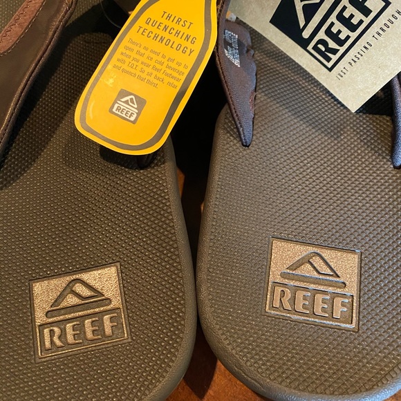Reef Fanning brown leather sandals new asst sizes - Picture 4 of 6